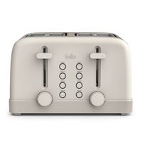 Bella - 4-Slice Toaster - Oatmilk - Large Front