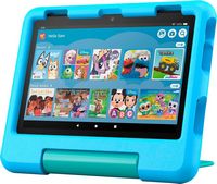 Amazon - Fire HD 8 Kids tablet, ages 3-7 | 3GB memory, 13-hr battery, 32GB, (2024 release) - Blue - Large Front