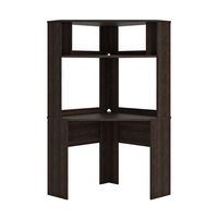 Sauder - Beginnings Corner Computer Desk w/ Hutch & Shelf - Cinnamon Cherry - Large Front