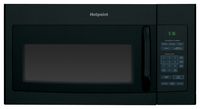 Hotpoint - 1.6 Cu. Ft. Over-the-Range Microwave with Convenience Cooking Controls - Black - Large Front