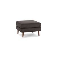 Burrow - Mid Century Nomad Ottoman - Charcoal - Large Front