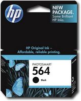 HP - 564 Standard Capacity Ink Cartridge - Black - Large Front