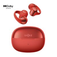 Shokz - OpenDots ONE Open-Ear Clip-On True Wireless Bluetooth Earbuds - Red - Large Front