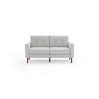 Burrow - Mid-Century Nomad Loveseat - Crushed Gravel - Large Front