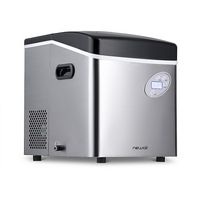 NewAir - 50-lb Portable Ice Maker - Stainless steel - Large Front