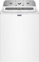 Maytag - 4.7 Cu. Ft. Top Load Agitator Washer with Extra Power Cycle - White - Large Front