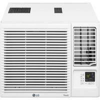 LG - 570 Sq. Ft. 12,200 BTU 230V Window Air Conditioner with Cool, Heat and Wi-Fi Control - White - Large Front