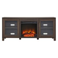 Camden&Wells - Quincy Log Fireplace TV Stand for Most TVs up to 65