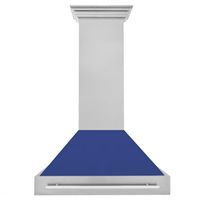 ZLINE DuraSnow - 30 inches - Externally Vented - Wall Range Hood - Silver - Large Front