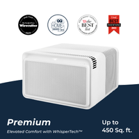 Windmill - WhisperTech 10,000 BTU Smart Window Air Conditioner with Inverter Technology - White - Large Front