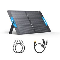 Anker - SOLIX PS100 Portable Solar Panel 100W - Black - Large Front