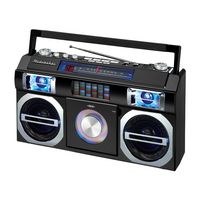 Studebaker - 80's Retro Street 5W Boombox with Bluetooth - Black - Large Front