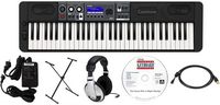 Casio - CT-S500 EPA 61 Key Keyboard with Stand, AC Adapter, Headphones, and Software - Black - Large Front