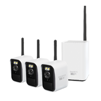 Swann - MaxRanger4K Mini Wireless Security System / Base Station / 32GB / 3x MINICAM 4K IP Camera... - Large Front