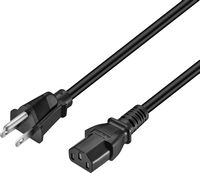 Insignia™ - 10-Foot AC Power Cord - Black - Large Front
