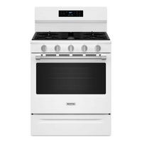 Maytag - 30-Inch Wide Gas Range With No Preheat Air Fry and Air Baking - 5.0 cu. Ft. - White - Large Front