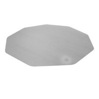 Floortex - 9-Sided Polycarbonate Gaming Chair Mat for Hard Floor  38 x 39 inches - Clear - Large Front