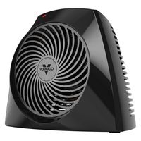 Vornado - VH204 750 watts Indoor Electric Fan Space Heater with Advanced Safety Features - Black - Large Front