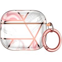 SaharaCase - Empress Series Marble Case for Apple AirPods (3rd Generation) - Pink - Large Front