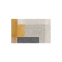 Burrow - Block Party Rug  5' x 8' - Gray & Yellow - Large Front