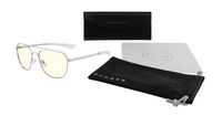 GUNNAR - Mustang Computer Glasses with Blue Light Reduction, Clear Lenses - Chrome - Large Front