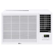 LG - 570 Sq. Ft 12,200 BTU 230V Window Mounted Air Conditioner with 11,200 BTU Heater - White - Large Front