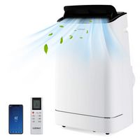 Costway 15000 BTU Portable Air Conditioner Cools up to 800 sq.ft with Remote APP Control Cool Fan... - Large Front