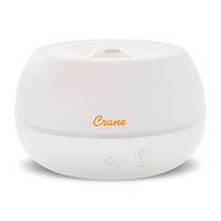 CRANE - 0.2 Gal. 2-in-1 Ultrasonic Cool Mist Humidifer & Aroma Diffuser - White - Large Front