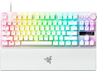 Razer - Huntsman V3 Pro TKL Wired Analog Optical Gaming Keyboard with Snap Tap - White - Large Front
