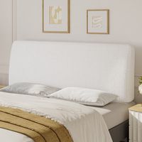 Pinmoco - King Size Adjustable Ergonomic Upholstered Foam Headboard - White - White - Large Front