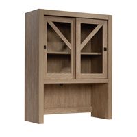 Sauder - Dixon City Library Hutch - Brushed Oak - Large Front