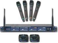 VocoPro - 4-Channel UHF Wireless Microphone System - Large Front