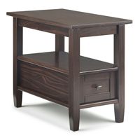 Simpli Home - Warm Shaker Narrow Side Table - Tobacco Brown - Large Front