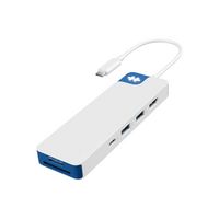 Hyper - HyperDrive Flex 8 Port USB-C Hub - Blue - Large Front