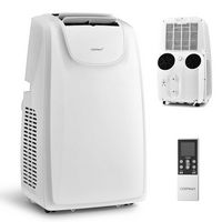 Costway 8000 BTU Dual Hose Portable Air Conditioner Cools up to 400 sq.ft 3-in-1 AC Unit w/ Remot... - Large Front