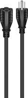Best Buy essentials™ - 12’ 16ga Indoor/Outdoor Extension Power Cord - Black - Large Front
