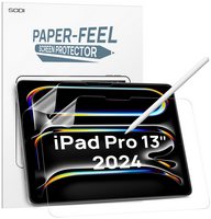 Sodi - Paper Feel Screen Protector for iPad Pro 13 Inch 2024, Draw Like on Paper, Scratch Resista... - Large Front