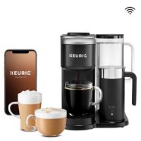 Keurig - K-Cafe SMART Single-Serve Coffee Maker and Latte Machine with WiFi Compatibility - Black - Large Front
