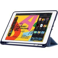 SaharaCase - Folio Case for Apple iPad 10.2 (8th Gen 2020) and (9th Gen 2021) - Blue - Large Front
