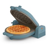 Bella - Fits-anywhere Kitchenware: Flip & Store Belgian Waffle Maker - Surf - Large Front
