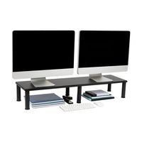 Mind Reader - Dual Monitor Stand, Height Adjustable, Desktop Organizer, Laptop Riser, Office, 38.... - Large Front