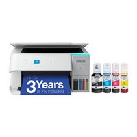 Epson - EcoTank ET-2980 Wireless All-in-One Color Supertank Inkjet Printer - White - Large Front