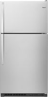 Whirlpool - 20.5 Cu. Ft. Top-Freezer Refrigerator - Monochromatic Stainless Steel - Large Front