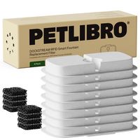 PETLIBRO - Dockstream RFID Smart Fountain Replacement Filters(8 Pack) - White - Large Front
