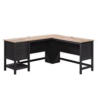 Sauder - Cottage Road L Desk - Raven Oak - Large Front