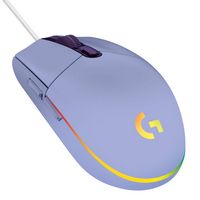 Logitech - G203 LIGHTSYNC Wired Optical Gaming Mouse with 8,000 DPI sensor - Wired - Lilac - Large Front
