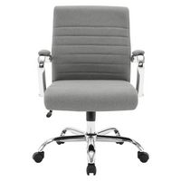 OSP Home Furnishings - Mid-Back Office Chair - Grey - Large Front