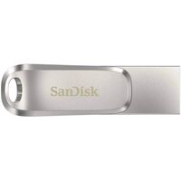 SanDisk - Ultra Dual Drive Luxe 512GB USB 3.1, USB Type-C Flash Drive - Silver - Large Front