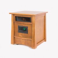 Lifesmart - 8 Element Infrared Heater Wood Cabinet - Dark Oak - Large Front