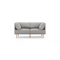 Burrow - Contemporary Range 2-Seat Sofa - Stone Gray - Large Front